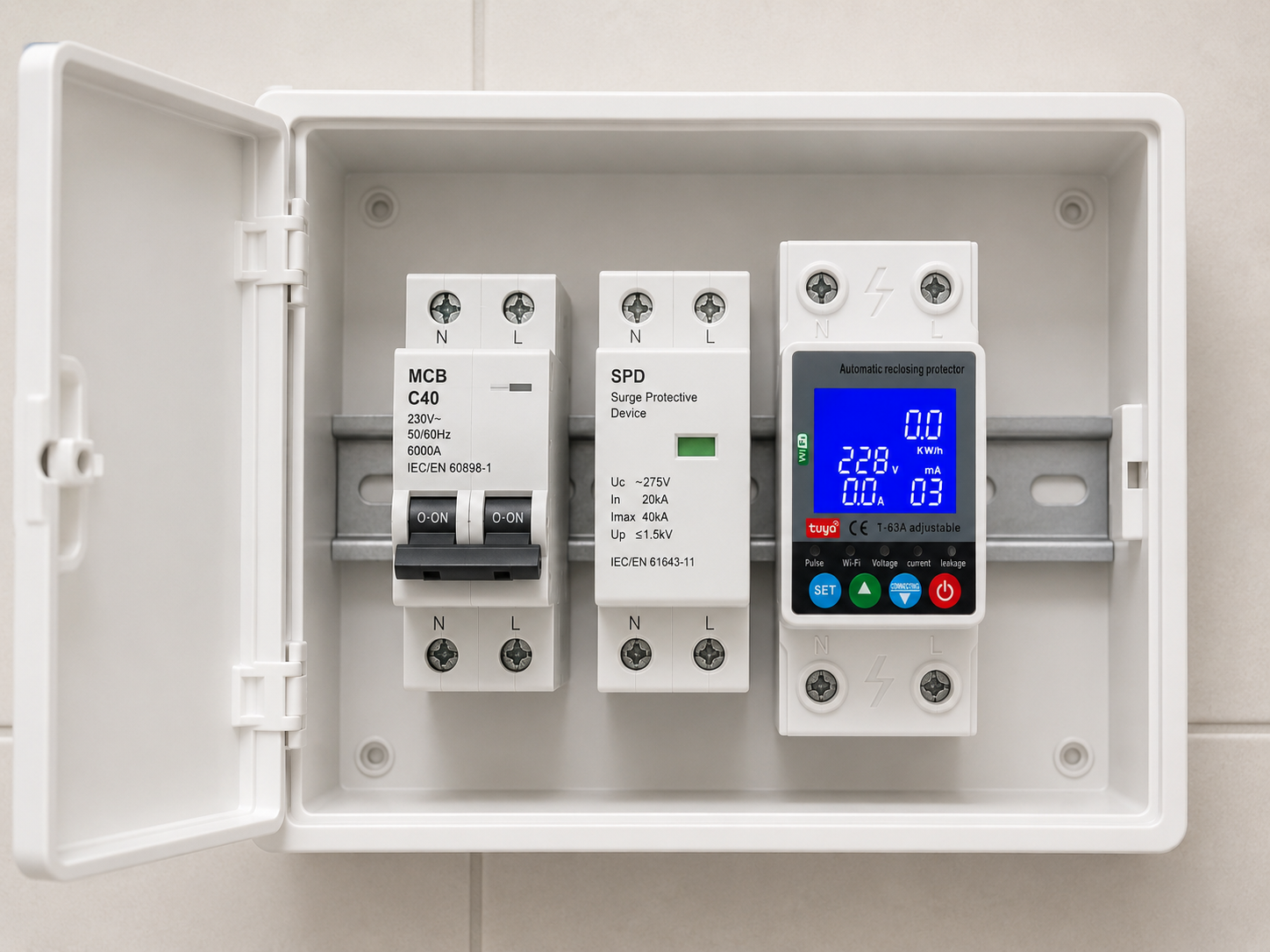 Smart ConsuMeter installed in a distribution box